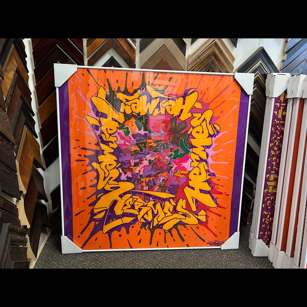 Hermes Graff 90 cm scarf / professionally framed